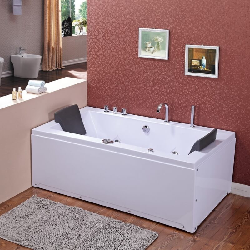 Two Pillow Massage Bathtub